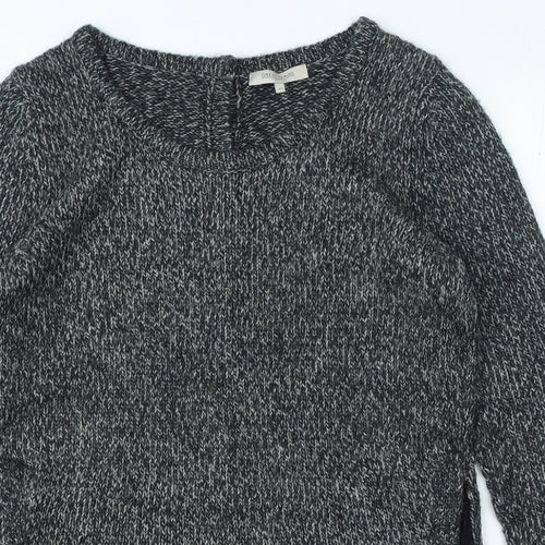 Great Plains Womens Black Round Neck Acrylic Pullover Jumper Size XS