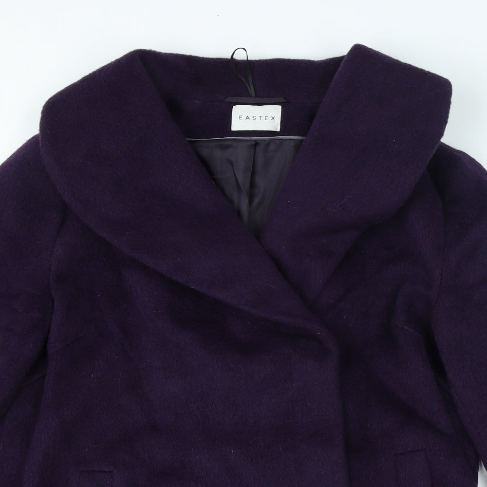 Eastex Womens Purple Overcoat Coat Size 10 Button