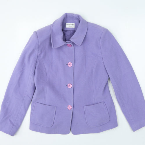 Charles Gray London Womens Purple Jacket Size 12 Button