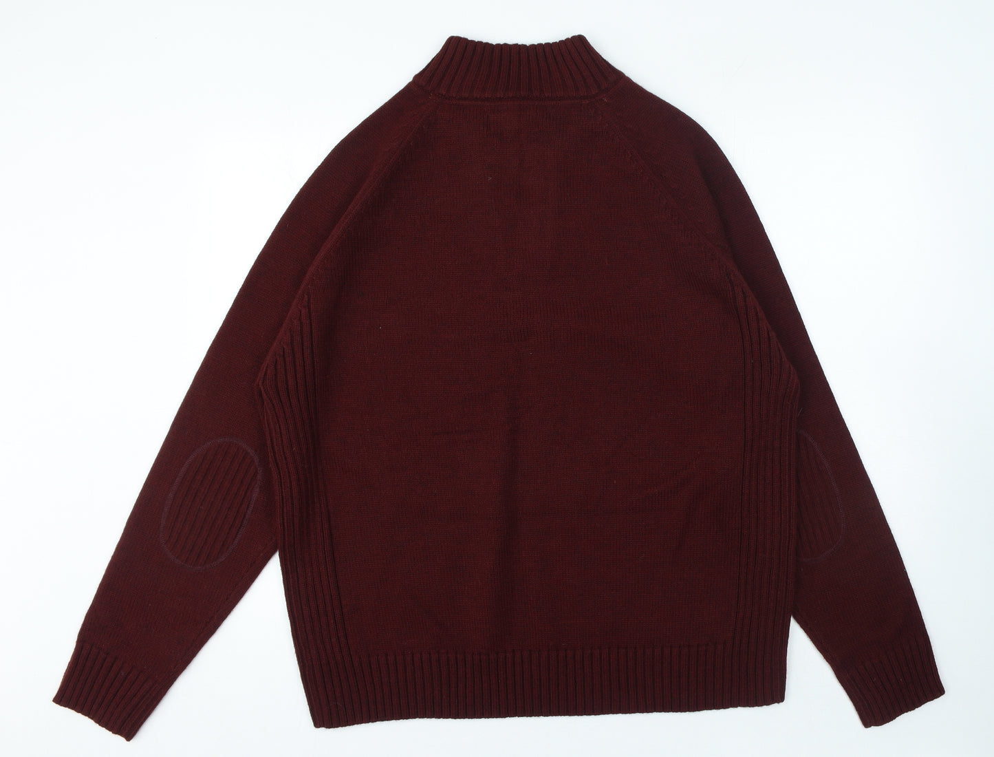 NEXT Mens Red V-Neck Acrylic Pullover Jumper Size 2XL