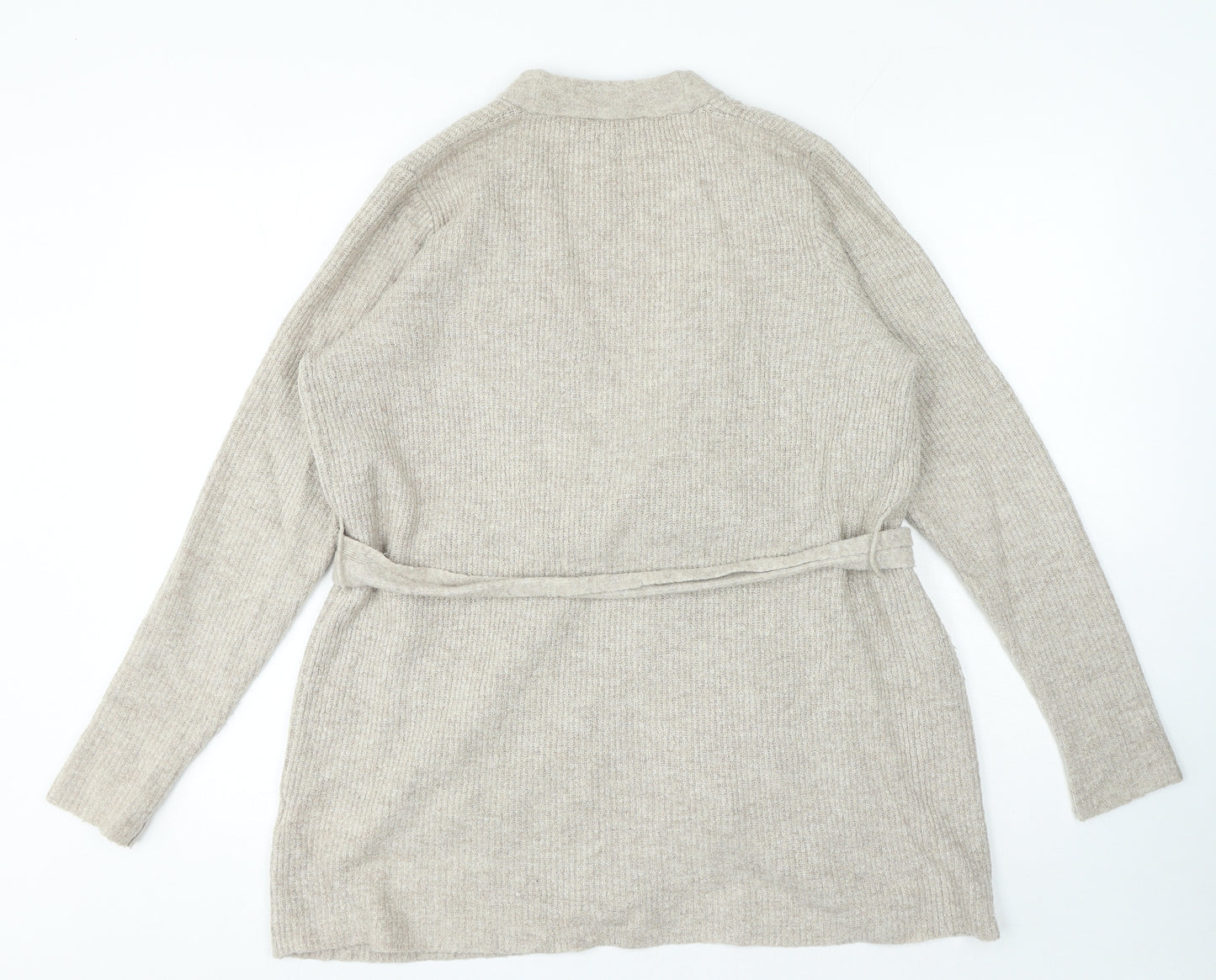 Joules Womens Beige V-Neck Acrylic Cardigan Jumper Size M