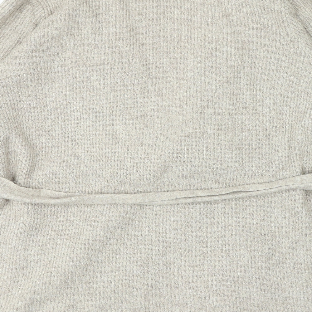 Joules Womens Beige V-Neck Acrylic Cardigan Jumper Size M