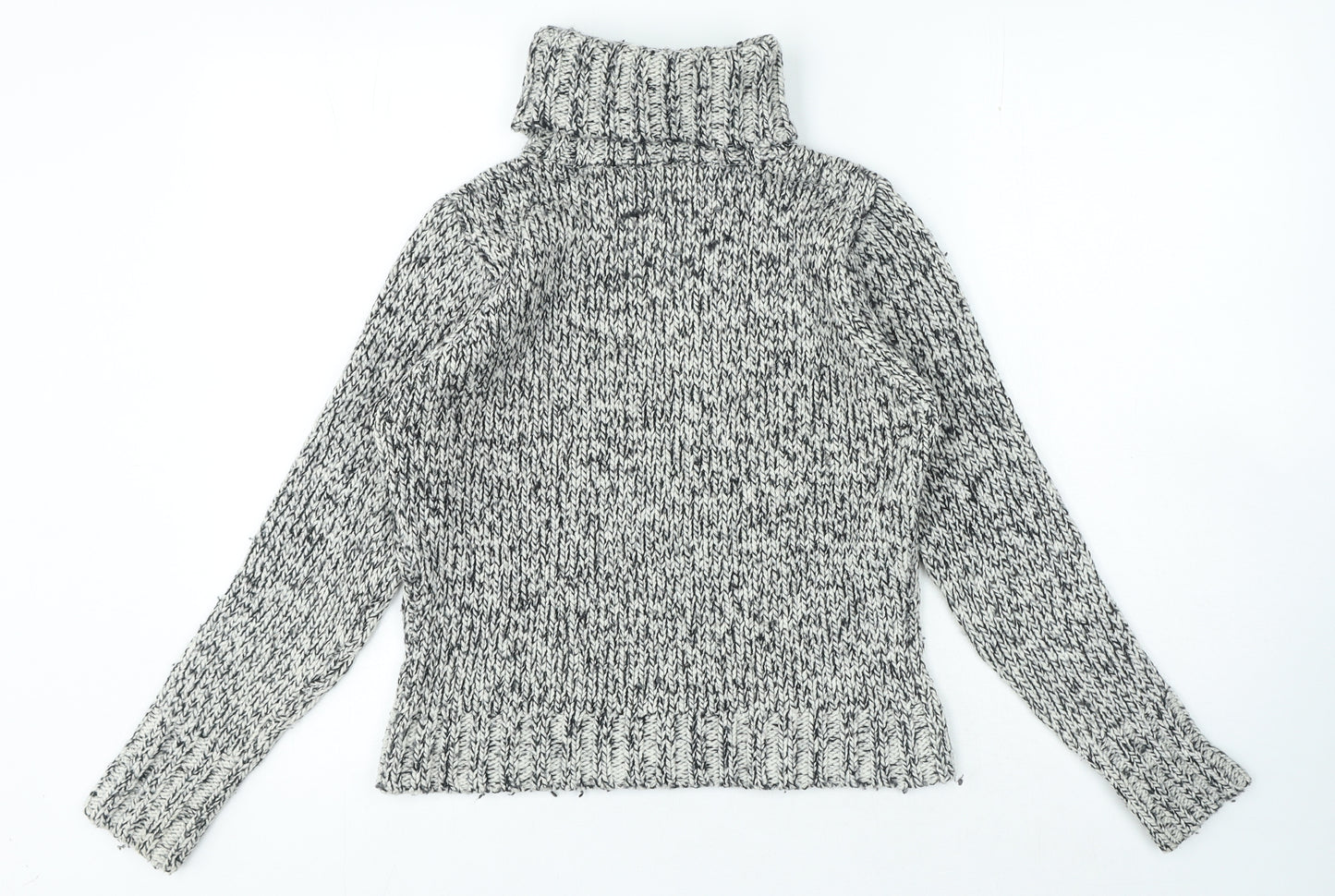 Marks and Spencer Womens Multicoloured Roll Neck Acrylic Pullover Jumper Size 10