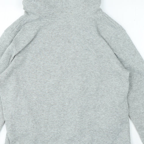 Classic Fashion Womens Grey Polyester Full Zip Hoodie Size M Zip