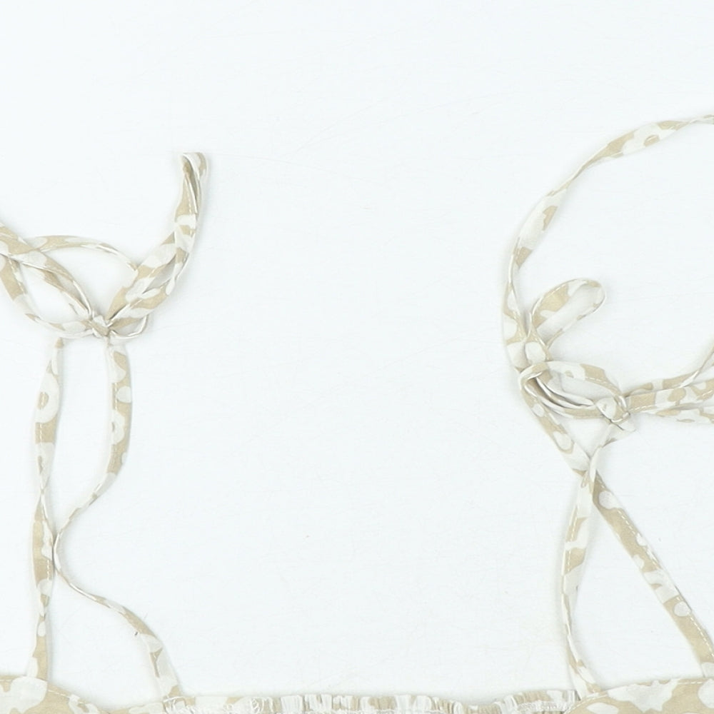 Nasty Gal Womens Beige Animal Print Polyester Basic Blouse Size 12 Sweetheart