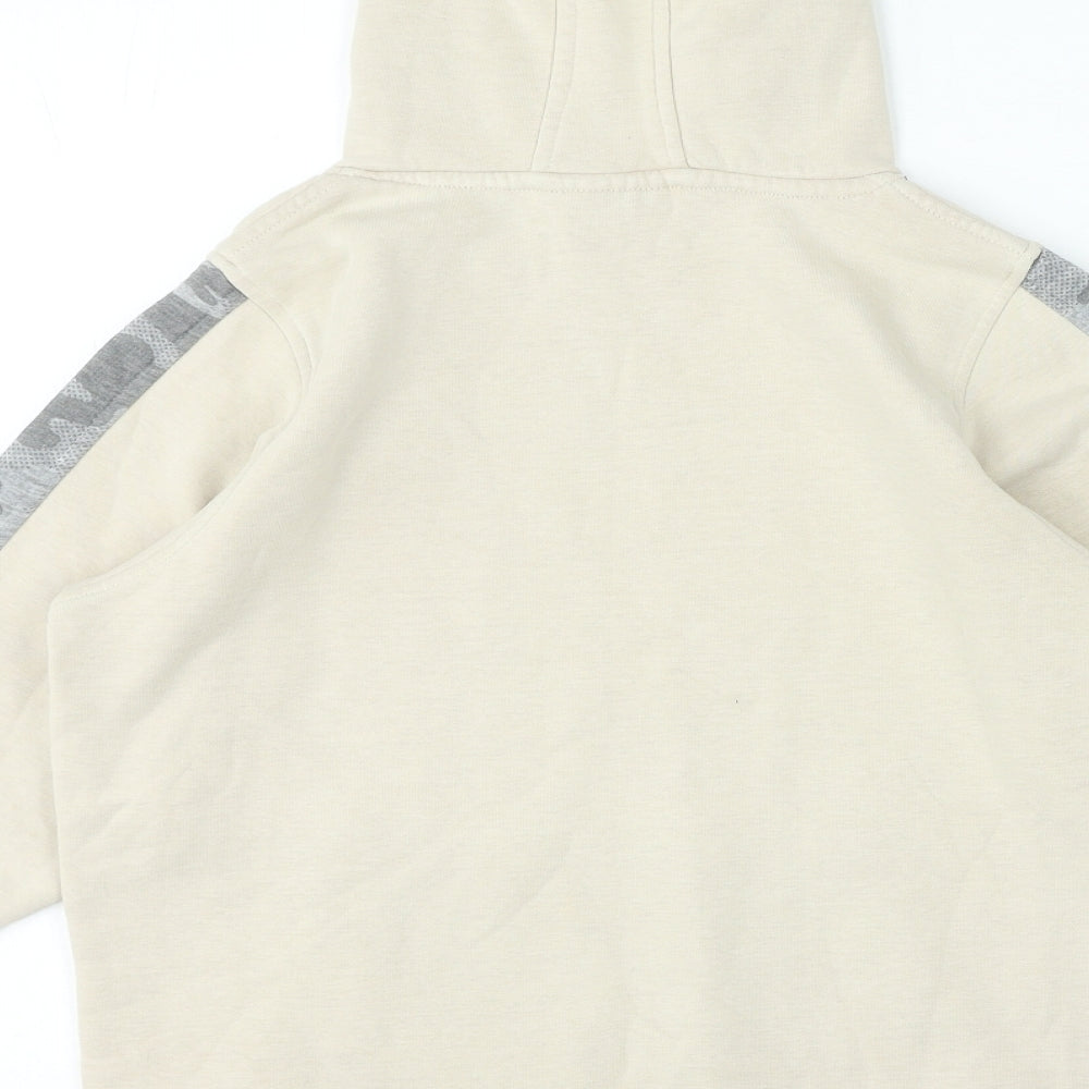 Rascal Boys Beige Cotton Pullover Hoodie Size XL Tie