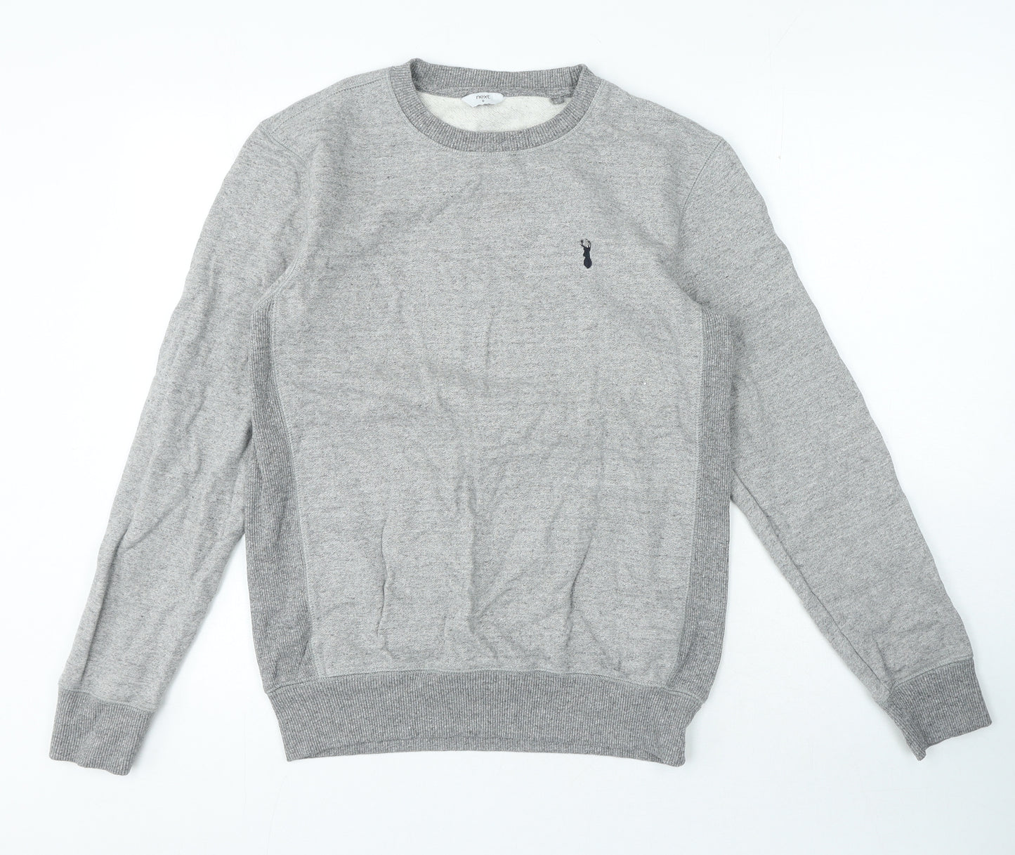 NEXT Mens Grey Cotton Pullover Sweatshirt Size S