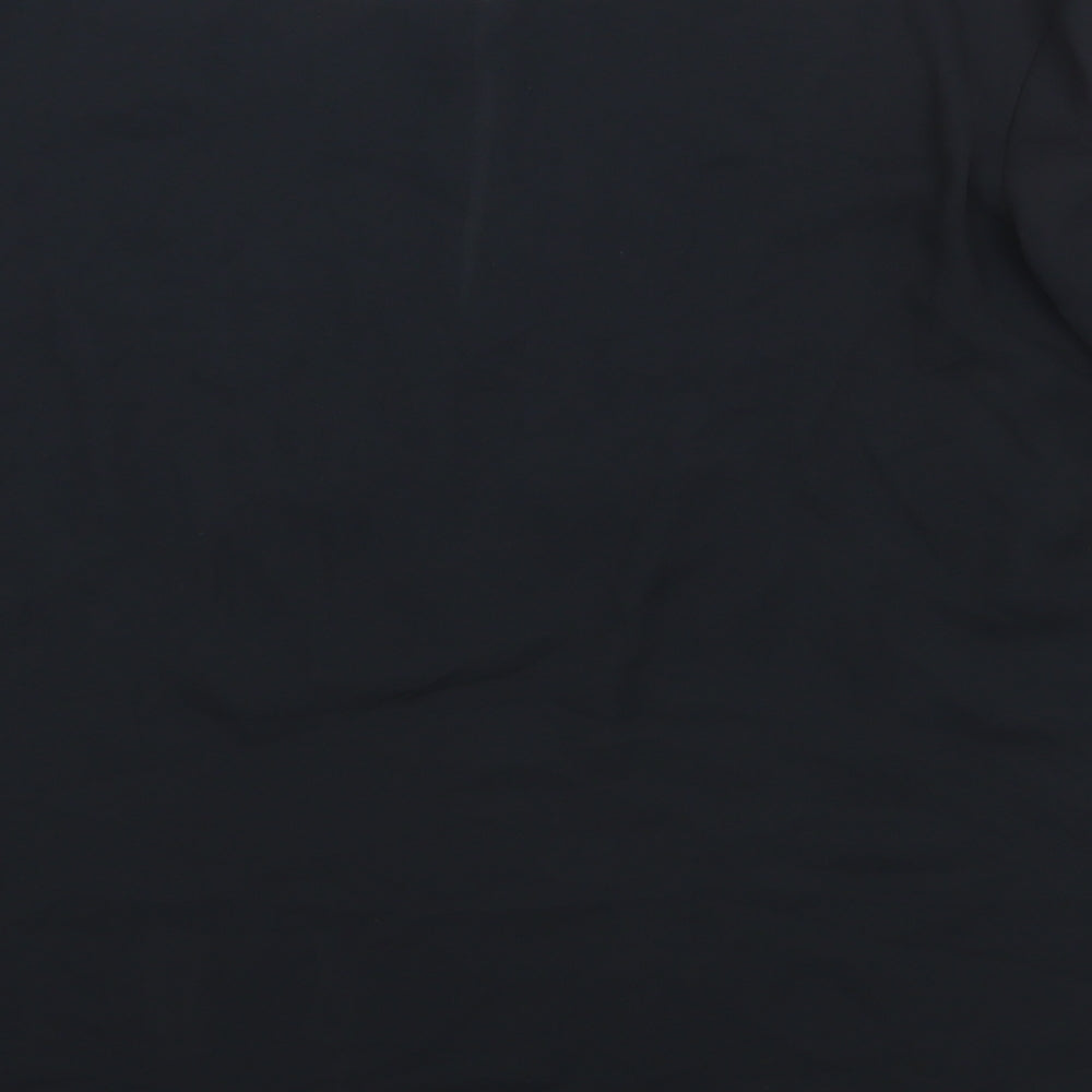 Marks and Spencer Womens Black Polyester Basic Blouse Size 12 Round Neck