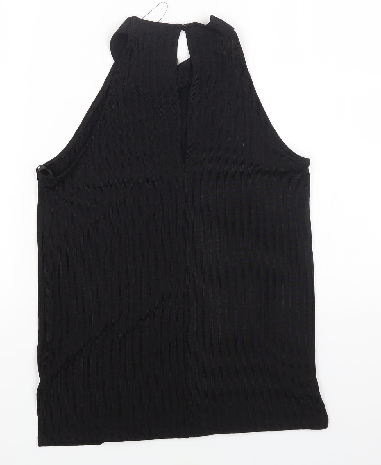 Marks and Spencer Womens Black Polyester Basic T-Shirt Size 6 High Neck