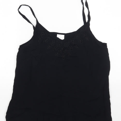 Classics Womens Black Polyester Camisole Blouse Size 18 Scoop Neck