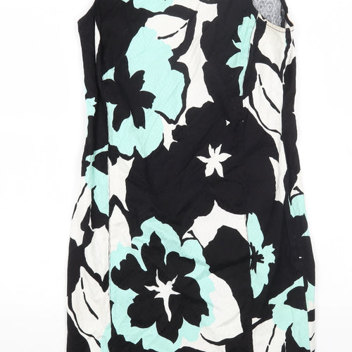 Damsel in a Dress Womens Multicoloured Floral Cotton A-Line Size 8 Round Neck Zip