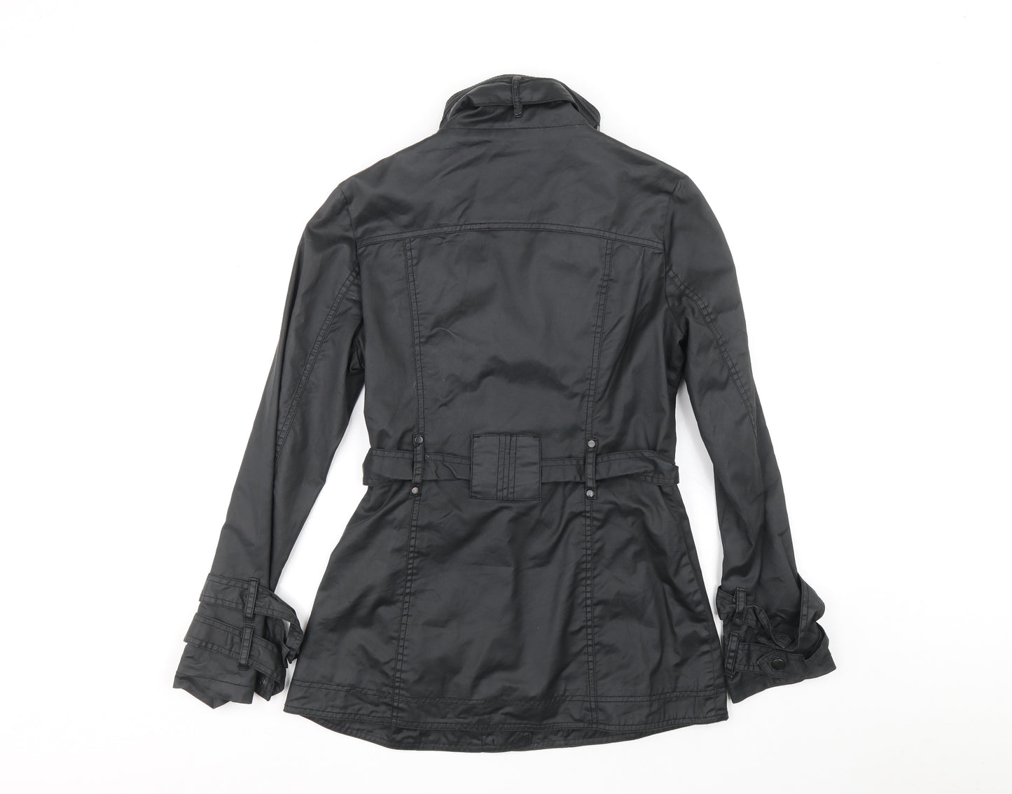 NEXT Womens Black Military Jacket Coat Size 10 Zip
