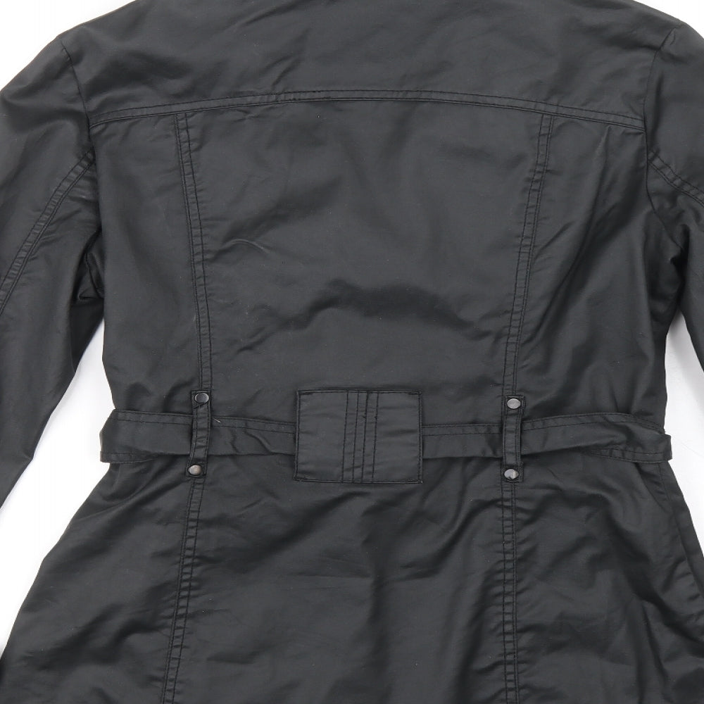 NEXT Womens Black Military Jacket Coat Size 10 Zip