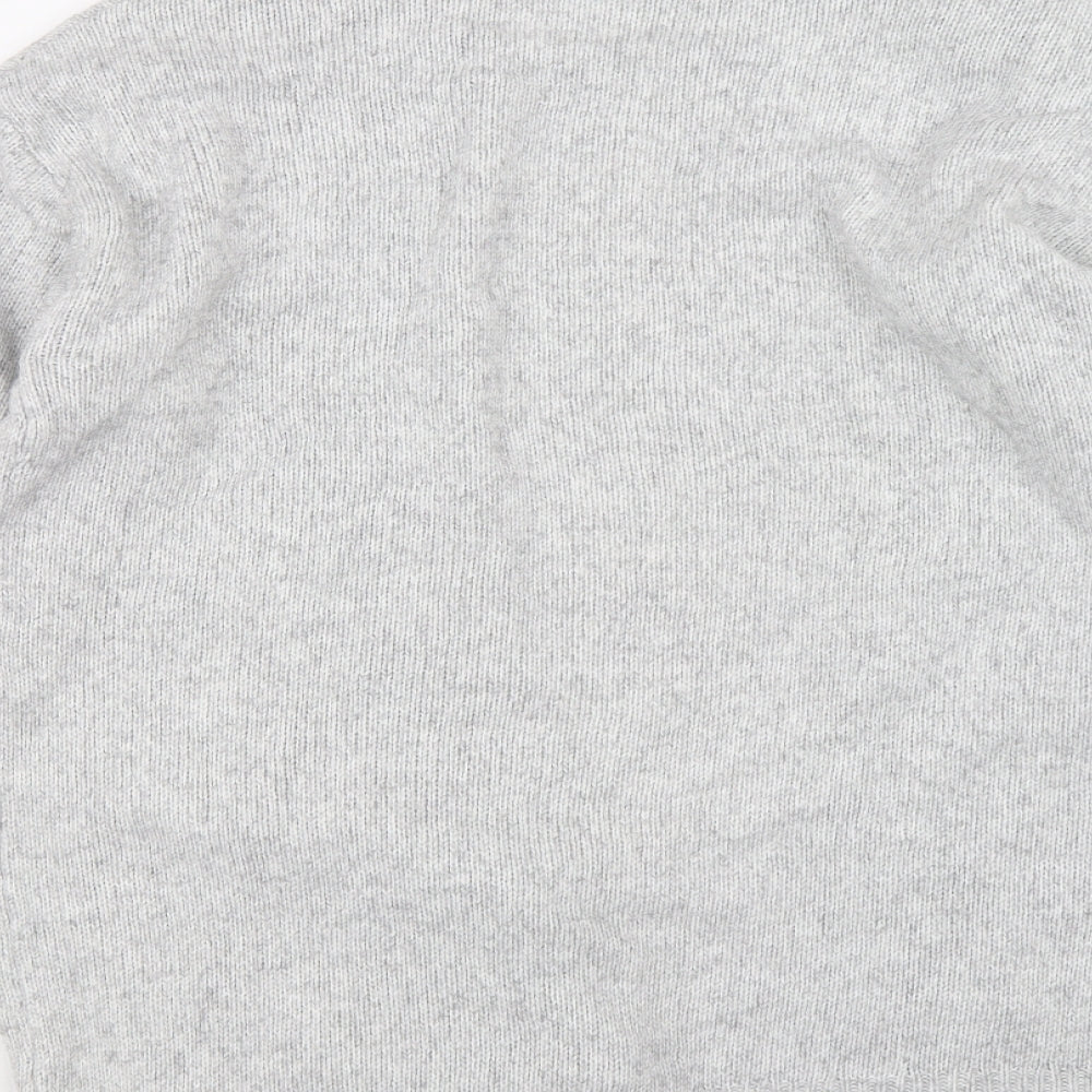 F&F Womens Grey V-Neck Polyester Cardigan Jumper Size S