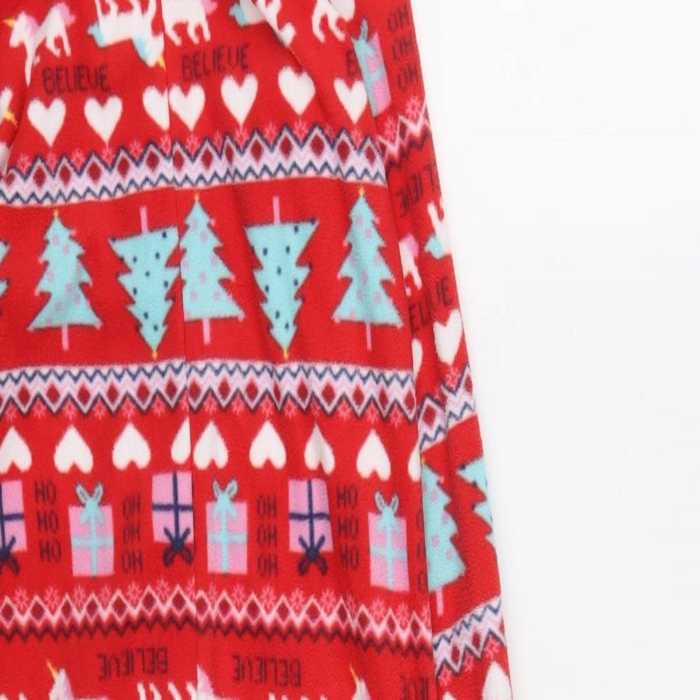 George Girls Red Geometric 100% Polyester Top One Piece Size 6-7 Years Zip - Christmas