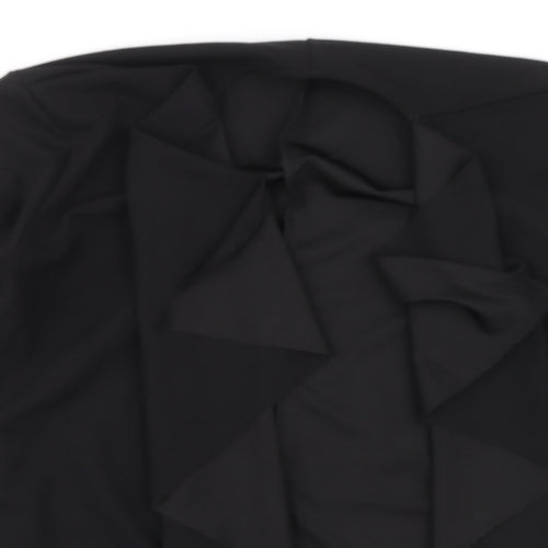 SHIEN Womens Black V-Neck Polyester Cardigan Jumper Size 14