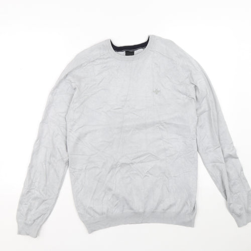 River Island Womens Grey Crew Neck Viscose Pullover Jumper Size M - Bee