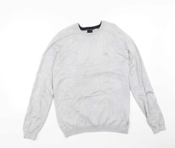 River Island Womens Grey Crew Neck Viscose Pullover Jumper Size M - Bee