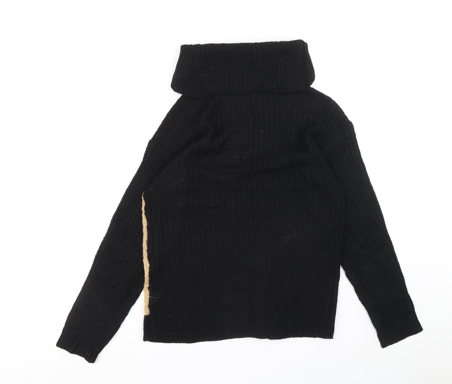 Preworn Womens Black Roll Neck Acrylic Pullover Jumper Size M