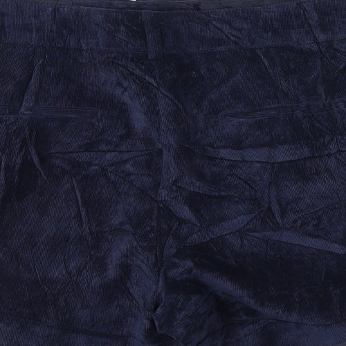Dunnes Stores Womens Blue Polyester Hot Pants Shorts Size 12 Regular Hook & Loop