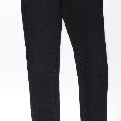 Denim & Co. Womens Black Cotton Skinny Jeans Size 10 L29 in Regular Zip