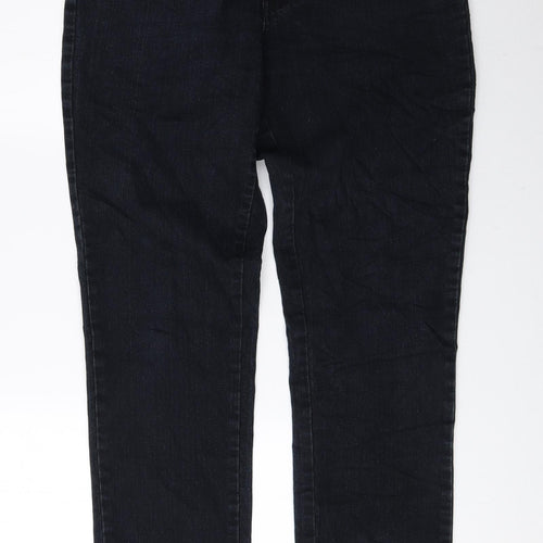 LEXI Womens Black Cotton Straight Jeans Size 10 L30.5 in Regular Zip