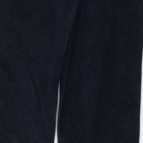 LEXI Womens Black Cotton Straight Jeans Size 10 L30.5 in Regular Zip