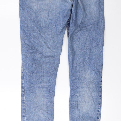 Topshop Womens Blue Cotton Skinny Jeans Size 28 in L29 in Regular Zip