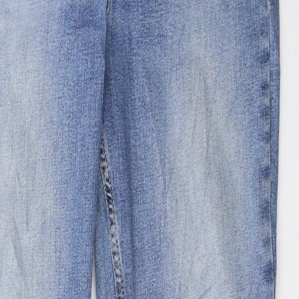 Topshop Womens Blue Cotton Skinny Jeans Size 28 in L29 in Regular Zip
