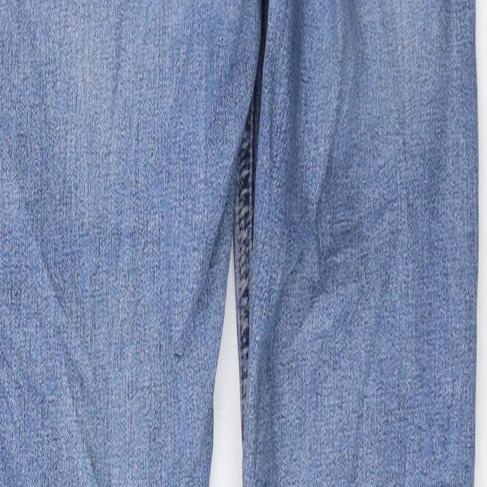 Topshop Womens Blue Cotton Skinny Jeans Size 28 in L29 in Regular Zip