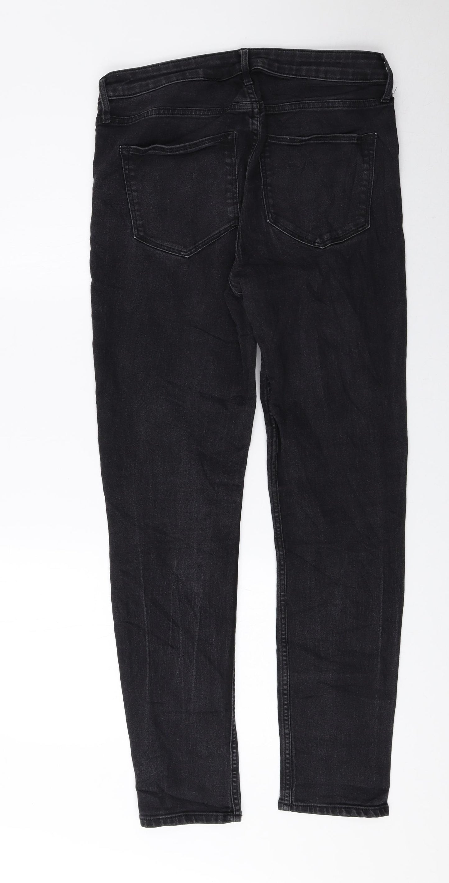 H&M Womens Black Cotton Skinny Jeans Size 30 in L26 in Regular Zip