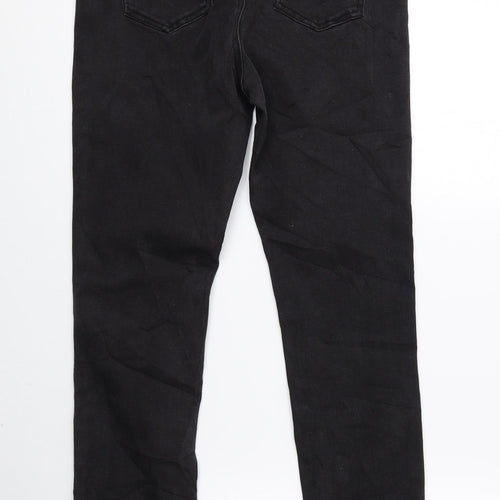 Power World Womens Black Cotton Skinny Jeans Size 10 L26 in Regular Zip
