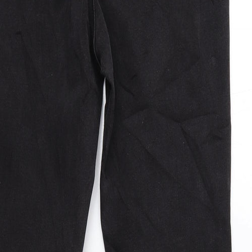 Power World Womens Black Cotton Skinny Jeans Size 10 L26 in Regular Zip