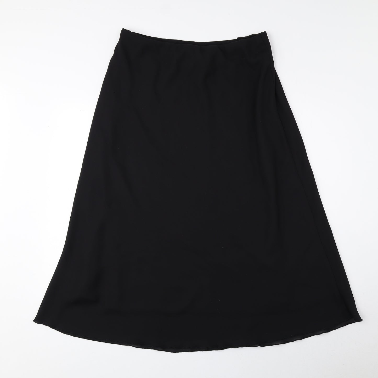 Bonmarché Womens Black Polyester A-Line Skirt Size 18