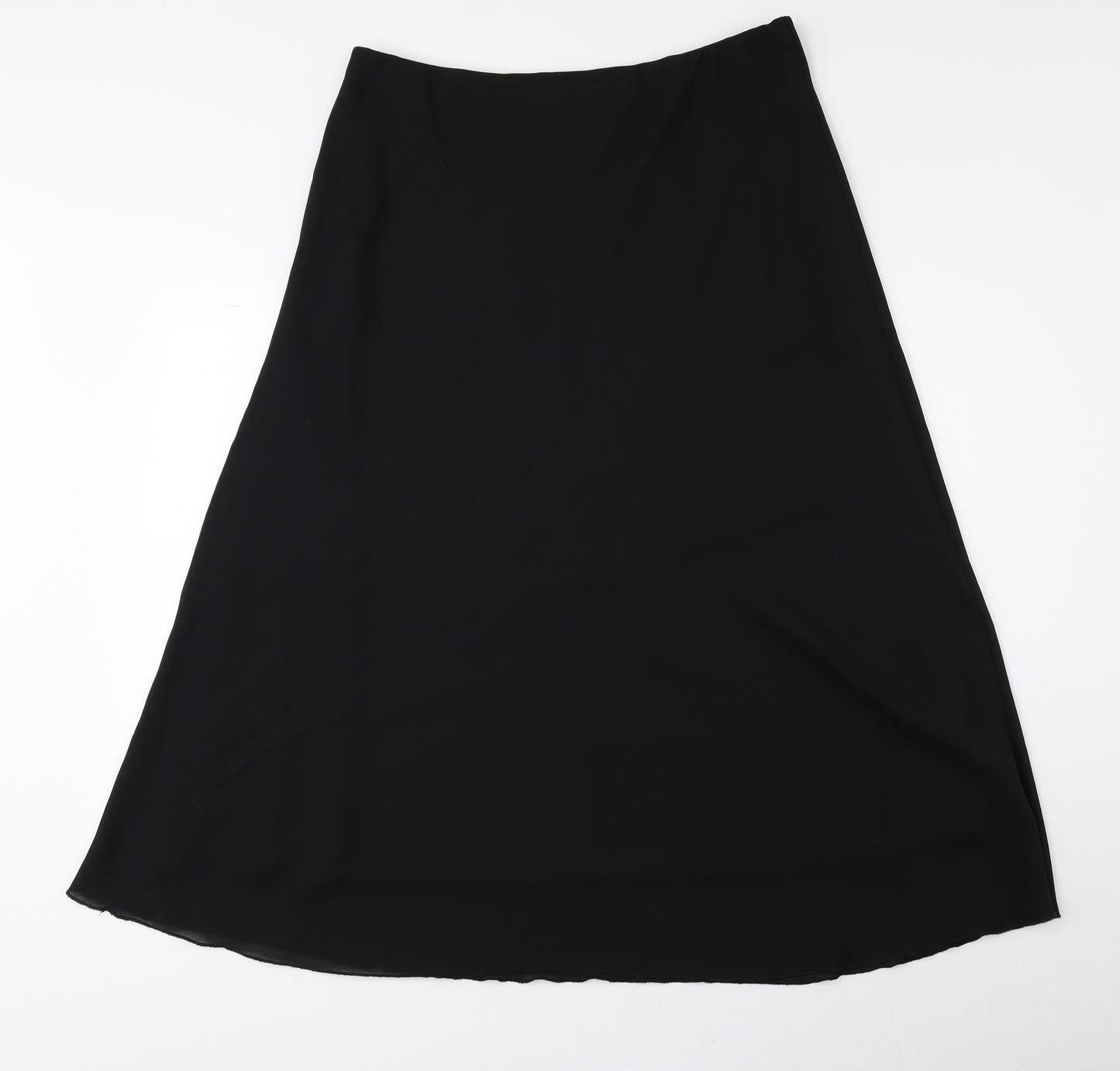 Bonmarché Womens Black Polyester A-Line Skirt Size 18