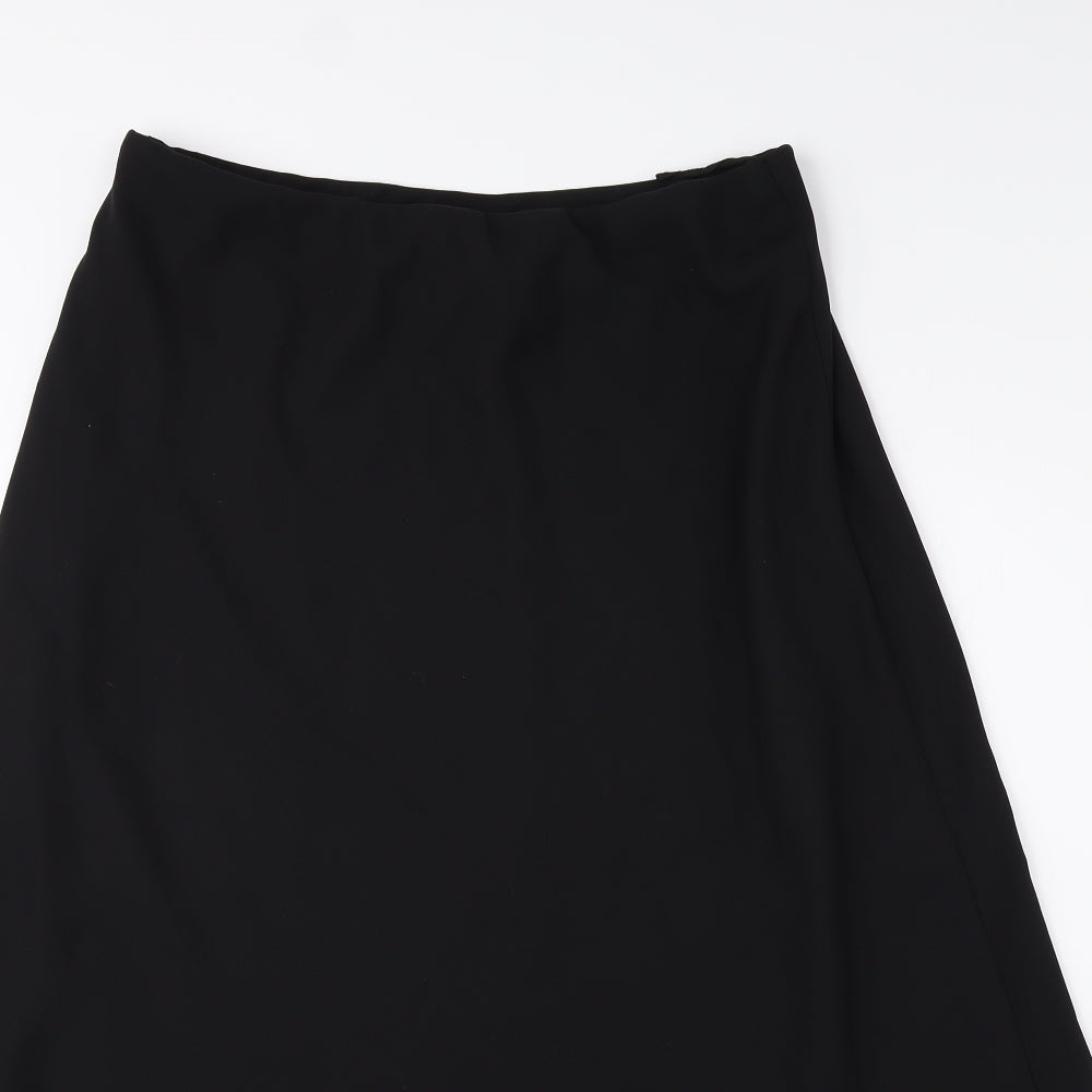 Bonmarché Womens Black Polyester A-Line Skirt Size 18