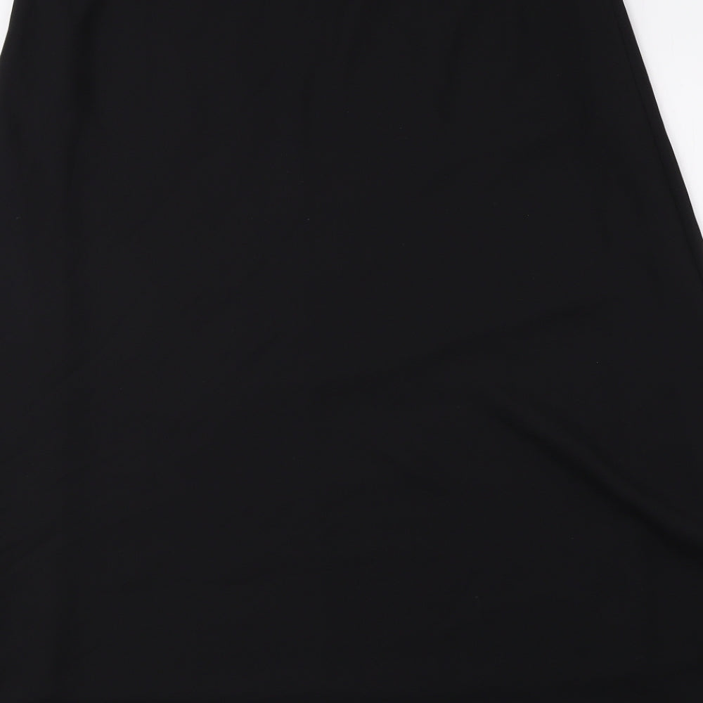 Bonmarché Womens Black Polyester A-Line Skirt Size 18