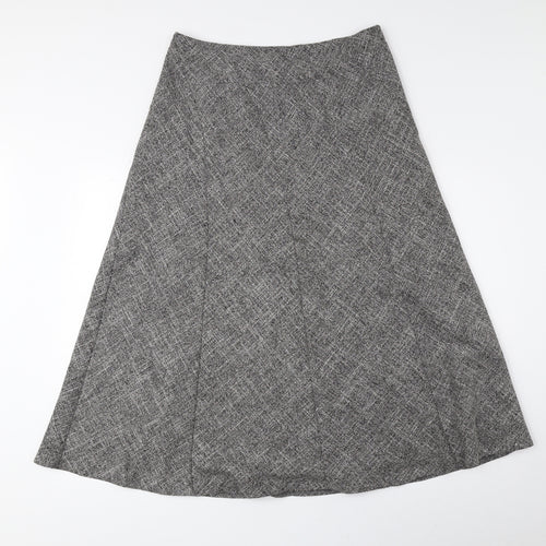 Marks and Spencer Womens Grey Polyester A-Line Skirt Size 12