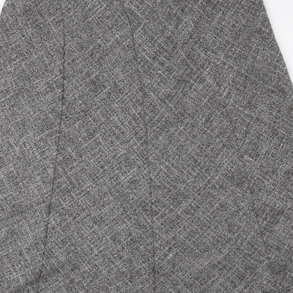Marks and Spencer Womens Grey Polyester A-Line Skirt Size 12