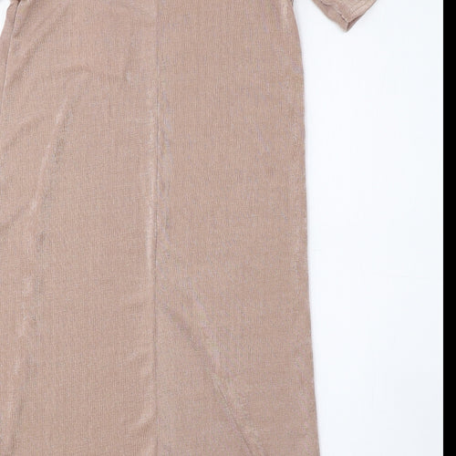 Missguided Womens Pink Polyester A-Line Size 6 V-Neck Pullover