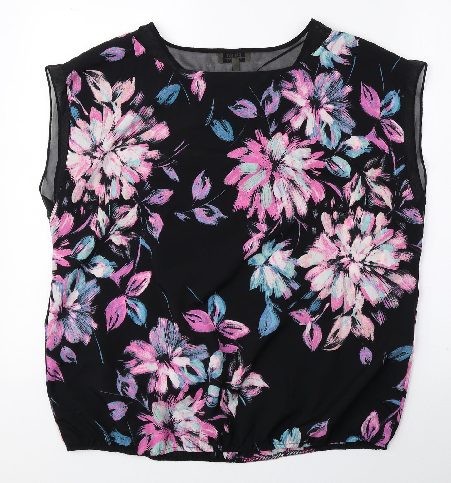 Papaya Womens Multicoloured Floral Polyester Basic Blouse Size 16 Round Neck