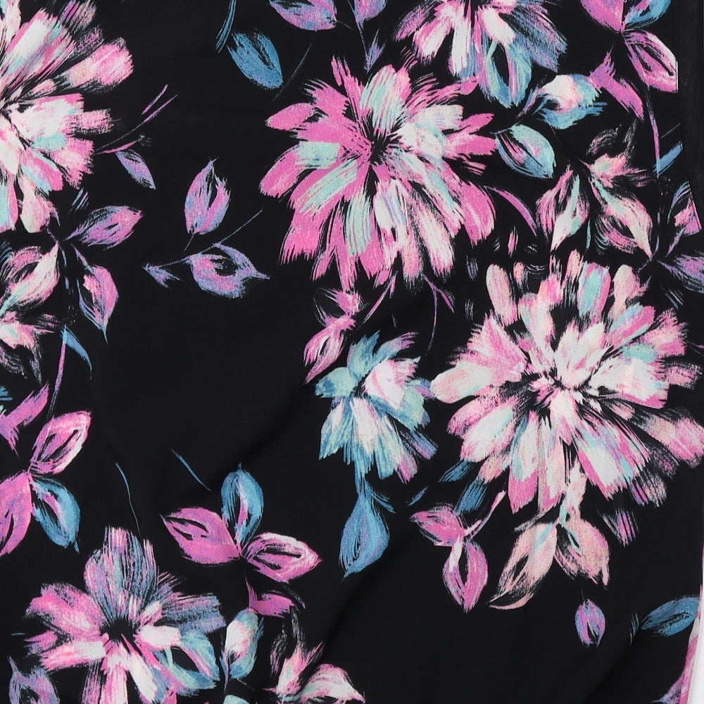 Papaya Womens Multicoloured Floral Polyester Basic Blouse Size 16 Round Neck