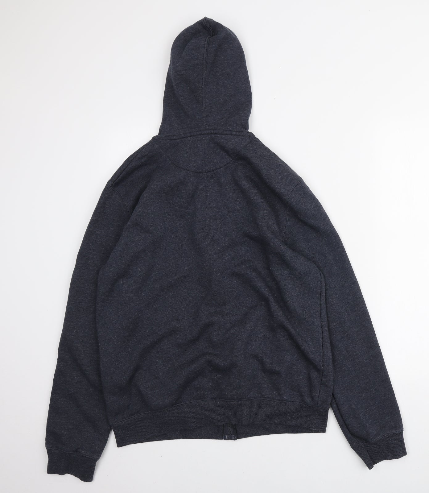 Matalan Mens Blue Cotton Full Zip Hoodie Size L