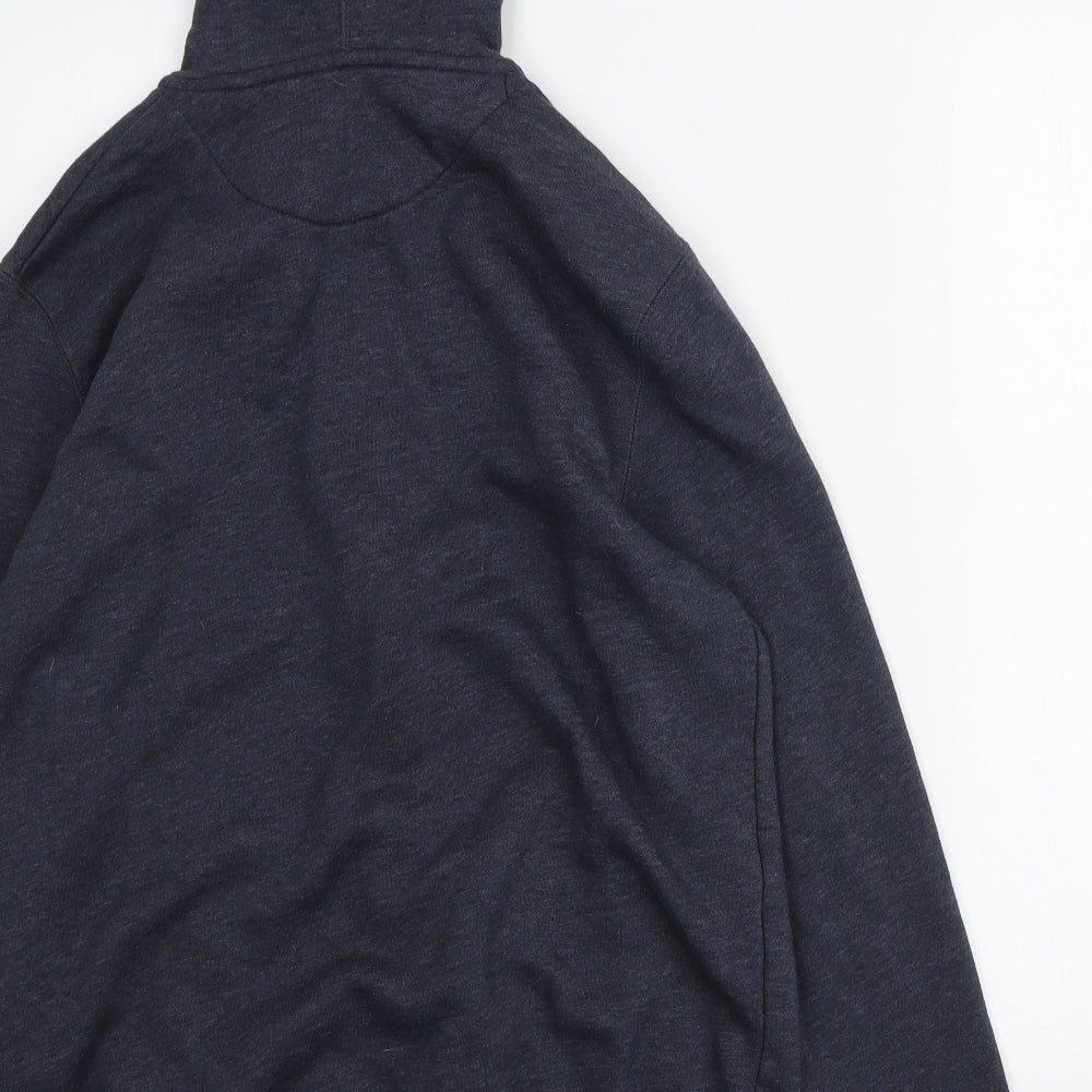 Matalan Mens Blue Cotton Full Zip Hoodie Size L