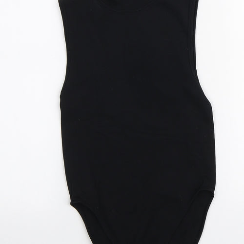 Primark Womens Black Nylon Bodysuit One-Piece Size XS Snap