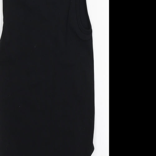 Primark Womens Black Nylon Bodysuit One-Piece Size XS Snap