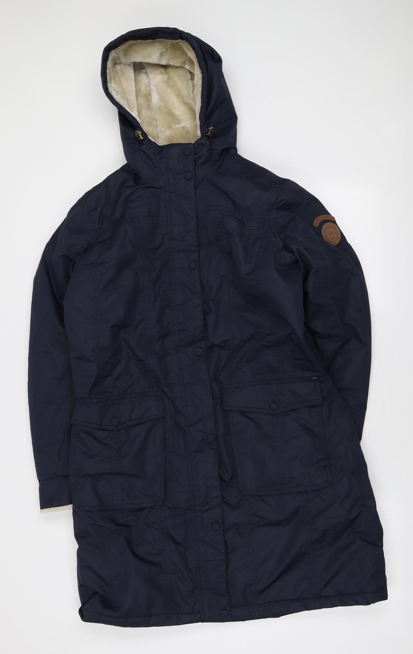 Regatta Womens Blue Parka Coat Size 14 Zip
