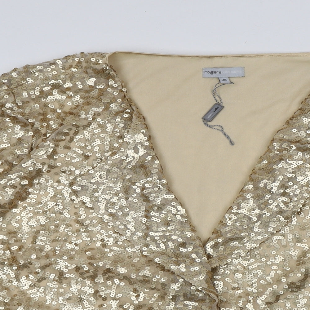 Matalan Womens Gold Jacket Blazer Size 28