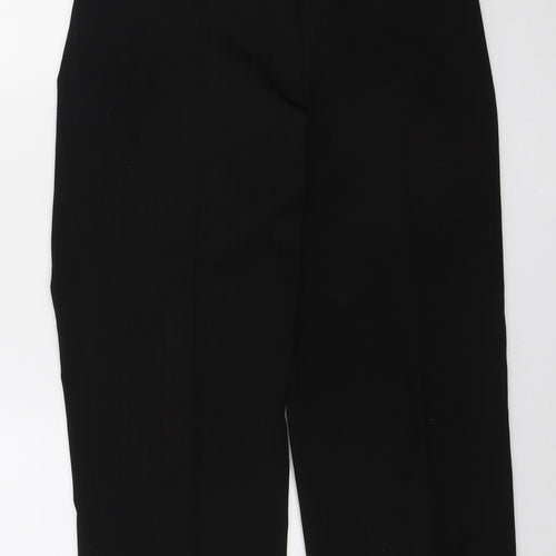 Preworn Womens Black Polyester Trousers Size 18 L25 in Regular