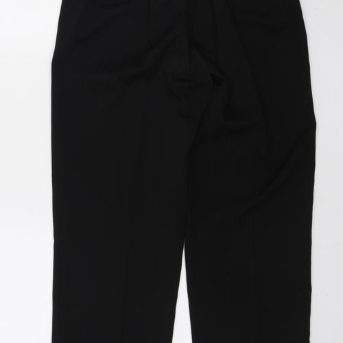 Preworn Womens Black Polyester Trousers Size 18 L25 in Regular